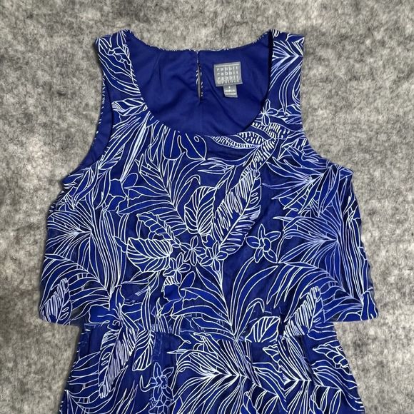 Rabbit Rabbit Rabbit Designs Sheer Maxi Dress Women’s 8 Blue Long Floral Lined - Picture 12 of 17